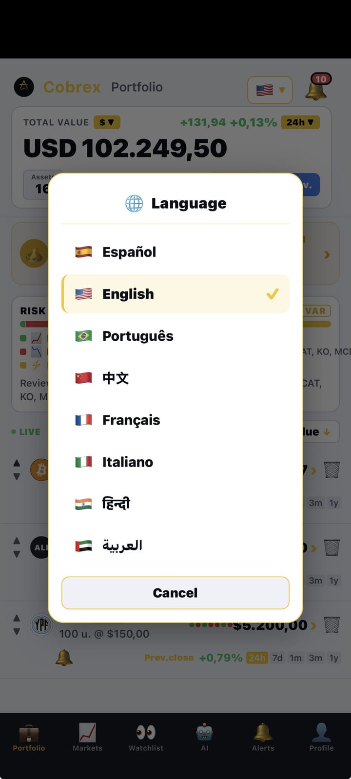 8 idiomas y multi-moneda